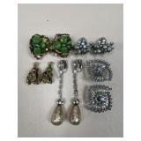 Clip On Earrings / 5 Pairs