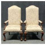 Pair of Cabriole Leg Arm Chairs