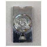 Money Clip w/ Coin & Mother Of Pearl Accent