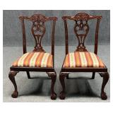 Pair of Chippendale Style Dining Chairs