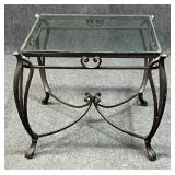 Metal Patio Table w / Glass Top