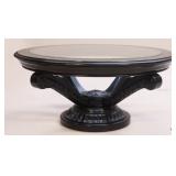 Black Coffee Table w/ Glass Top