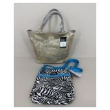Halle Joy Crossbody & Metallic Tote NWT|2 pc