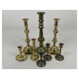 Brass Candle Stick Holders / 8 pc