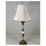 Resin Lamp w/ Marble Accent & Shade