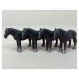 Painted Cast Iron Horses/ 4 pc