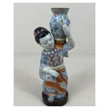 Chinese Porcelain Court Lady Candleholder