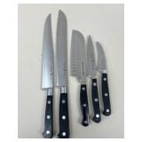 Henckels, Kitchen Aid, & Calphalon Knives / 5 pc