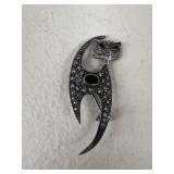 Sterling Silver Brooch w/ Stones