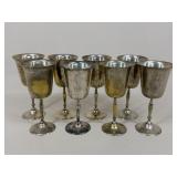 Leonard Silver Plate Wine Glasses|8 pc