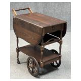 Drop Leaf Rolling Beverage Cart