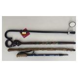 'Dirty Old Man Cane' & Walking Sticks|4 pc