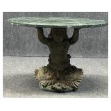Accent Table w/Cherub Base & Marble Top