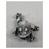 Sterling Silver Frog Brooch