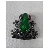 Sterling Silver Frog Brooch