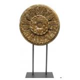 Wood Medallion on Stand
