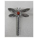 Sterling Silver Dragonfly Brooch