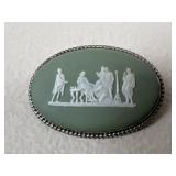 Sterling Silver & Wedgewood Brooch