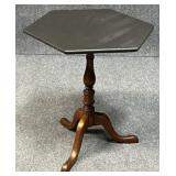 Pedestal Table w/ Painted Hexagonal Flip Top