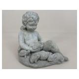 Concrete Cherub With Animals