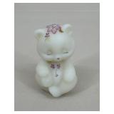 Fenton Hand Painted Satin Bear Figure