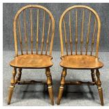 Pair of Ethan Allen Spindle Back Dining Chairs