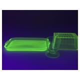 Vaseline Glass Assortment|3 pc