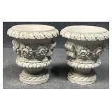 Pair of Concrete Garden Planters
