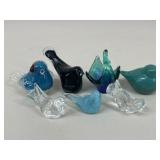 Art Glass Birds / 7 pc