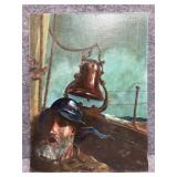 Original Painting on Canvas-board Signed