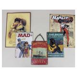 Decorative Metal Wall Signs|5 pc