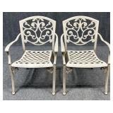 Pair of Metal Patio Chairs