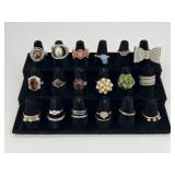 Sz 5.5 - 9 Fixed & Stretch Rings / 21 pc