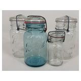 Vintage Ball Glass Jars|4 pc