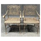 Pair of Metal Patio Chairs