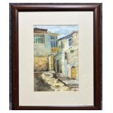 Original Watercolor on Paper Signed Gunel