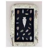 Framed Faux Arrowhead Display