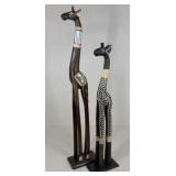 Wood Giraffe Figures|2 pc