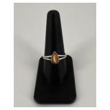 Sz 9 Sterling Silver Ring w/ Stone