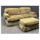 Sofa w/ Rolling Ottoman