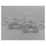 Pair Of Heisey Regency Double Candlestick Holders