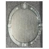 Oval Etched/Beveled Wall Mirror