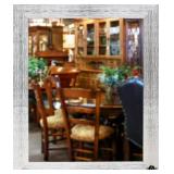 Mirror in White & Silver Frame