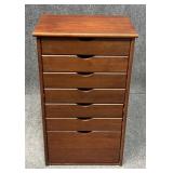 Wood Storage Organizer w/ 7 Drawers