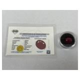 9.55ct Oval Red Beryl Stone