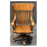 Rolling Wood Office Chair