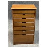 Wood Storage Organizer w/ 7 Drawers