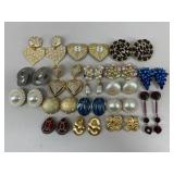 Clip On Earrings / 17 Pairs