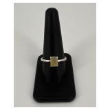 Sz 10 Sterling Silver & Citrine Ring