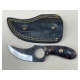 Fixed-blade Short Skinner Knife w/ Sheath